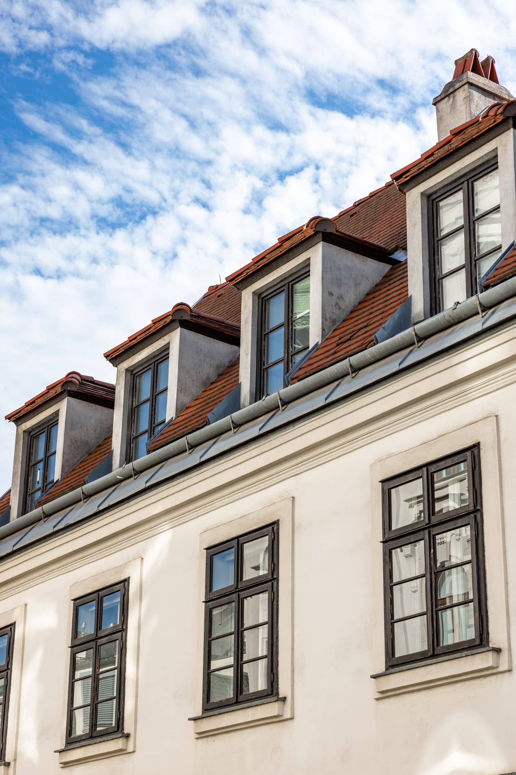 White building facade